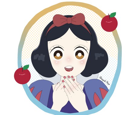 画像のようなゆるふわ系のイラストを描きます。ます 髪型や表情、背景などご希望をお伺いします。 イメージ2