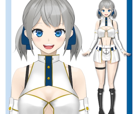 Vライバー配信用立ち絵・イラスト制作します 修正回数無制限！納得の仕上がりにします！ イメージ2