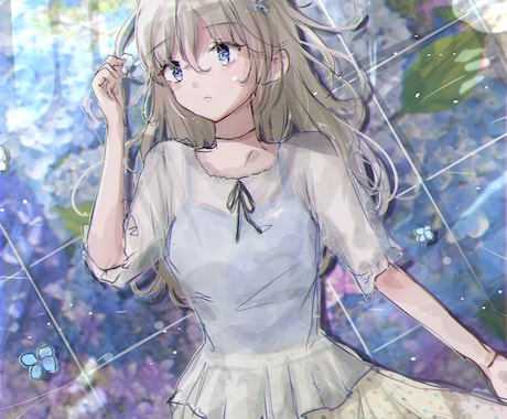 透明感のある可愛い女の子イラスト制作します SNSアイコン・立ち絵・一枚絵まで幅広く対応します イメージ2