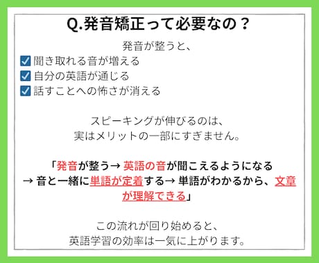 英語の発音を「ネイティブのような発音」に直します もう恥をかかせない。発音のコツを具体的にアドバイス！ イメージ2