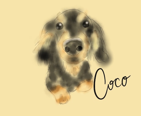 愛犬の水彩画描きます かわいい愛犬をアイコンやポスターに是非♡ イメージ1