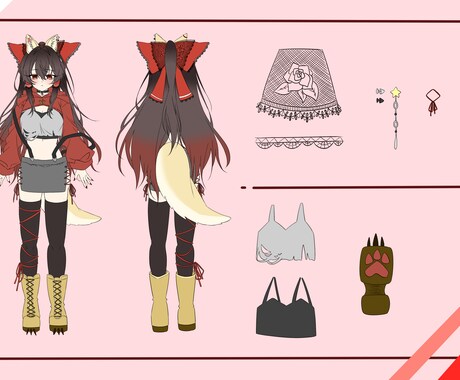 キャラクターのデザイン画をおかきします キャラクターへの愛ある一枚をお届けします。 イメージ2