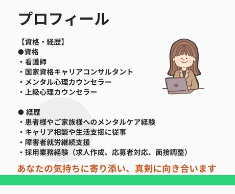 キャリコン/看護師が4日間あなたのサポートをします 話すことで前に進む、あなたの気持ちに寄り添う心のサポート イメージ2