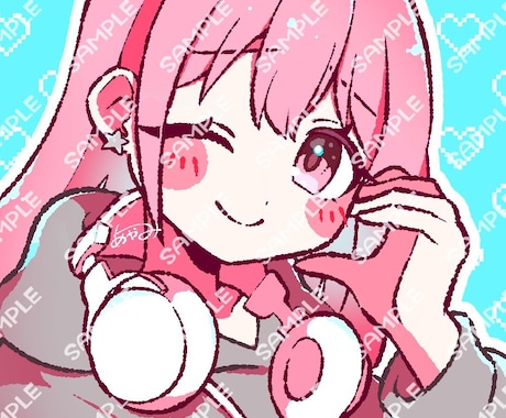 ポップでかわいいアイコン制作します アイコン映えするポップでカラフルなイラストを制作します！ イメージ1