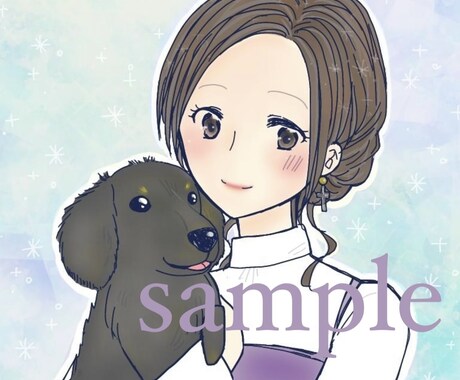 優しい女の子＊SNS用イラスト・アイコン描きます 商用利用可能！ブログやInstagramなどにも◎ イメージ1