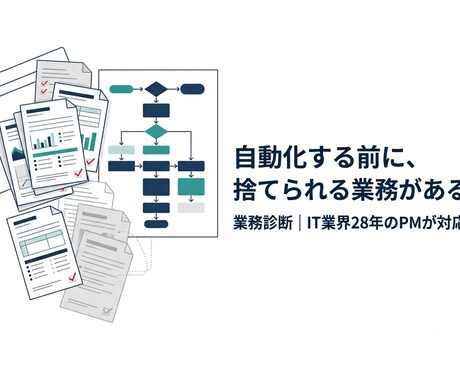 業務自動化の前に、自動化すべき業務を診断します イメージ1