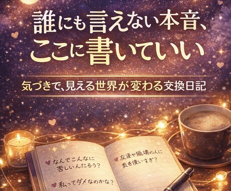 30日間交換日記｜自分がクリアになるお手伝いします 誰にも言えなかった本音が、自分を教えてくれる鍵 イメージ1