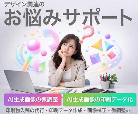 デザインに関するお悩み承ります デザインに関するお悩み・修正依頼等何でもご相談ください・ イメージ1