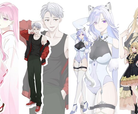 即納品！全身立ち絵を描きます 透明感のある、繊細なキャラクターイラスト イメージ2
