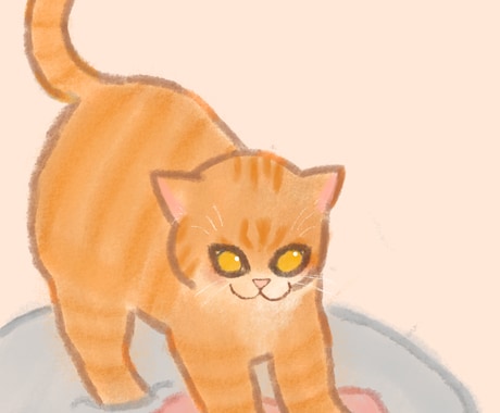 うちの子猫ちゃんの似顔絵をパステル風で描きます やさしいパステル風！アイコン、ワンポイント、思い出にどうぞ！ イメージ2