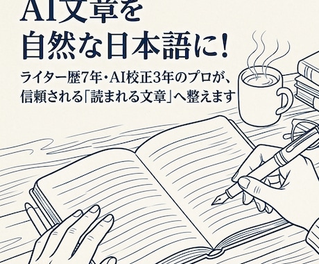 AI文章を自然な日本語にリライト・校正します イメージ1