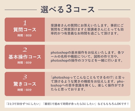 photoshop操作について1対1で教えますます 未経験から学習した現役スクール講師がたっぷり60分サポート！ イメージ2