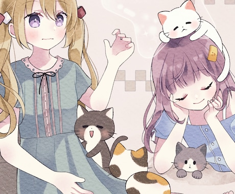 ゆるふわ・シンプルイラスト描きます かわいいシンプルイラスト！SNSアイコンを届けます☆ イメージ1
