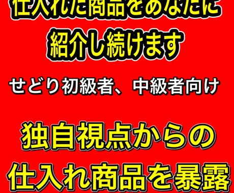 仕入れたてホヤホヤの中古せどり商品を暴露します リサーチすべき商品を暴露しせどりライフをサポート致します イメージ1