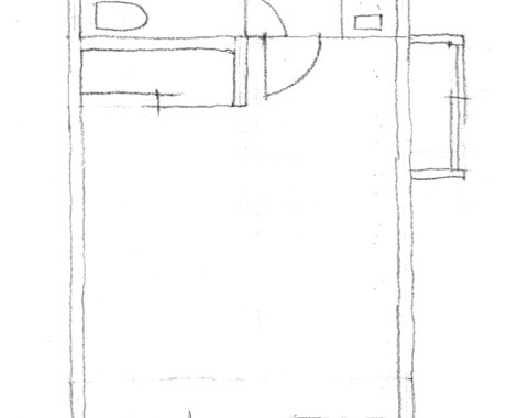 マンション・アパート 間取り図を手描きします 建築方眼紙に鉛筆で書き起こします イメージ2