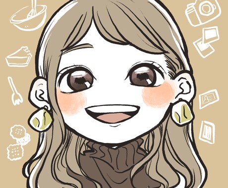 SNSなどのアイコンに！可愛い似顔絵描きます ☆デジタル似顔絵☆あなたをゆるっと可愛く描きます！