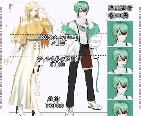 TRPG立ち絵制作します 全身イラストを安価で揃えたい方 イメージ2