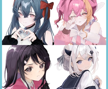 透明感ある可愛いイラストをお描きします 商用&二次利用◎アイコンやサムネ等お気軽にご相談ください！ イメージ2