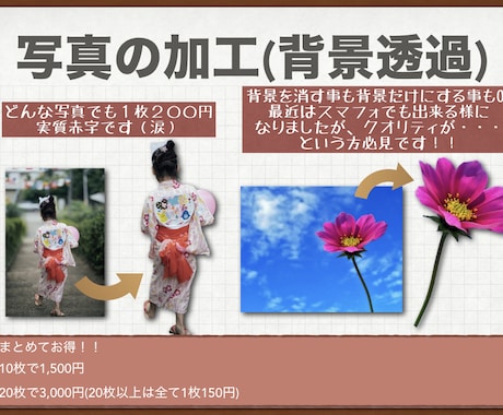 画像の背景を透明にします プロ仕様の画像編集ソフトのハイクオリティの画像編集 イメージ1