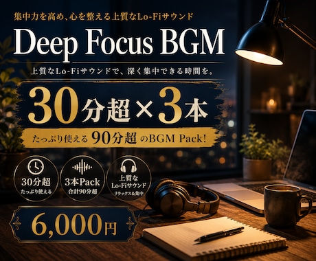 Lo-Fi BGM 30分超×3本販売します 作業・勉強がはかどるLo-Fi BGMです。合計90分超！ イメージ1