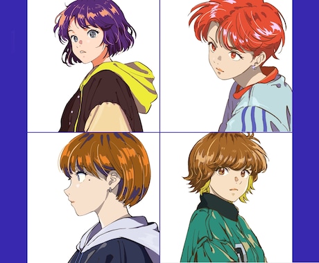 お手頃の値段でsnsアイコンイラスト描きます イラストレーターとして活動しています。レトロな感じにできます イメージ1
