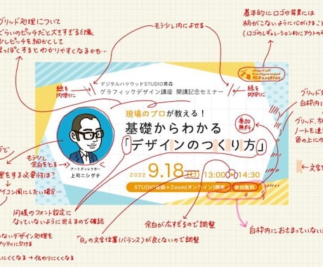デザイン添削＆レッスン｜最短で伸びるルート作ります デザイン全般の相談◎。転職相談、ポートフォリオ作成支援も イメージ2