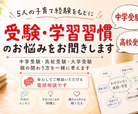 中学受験？高校受験？わが子に合う進路を考えます 京大 灘 北野の合格を支えた母が経験や知識をお伝えします イメージ1