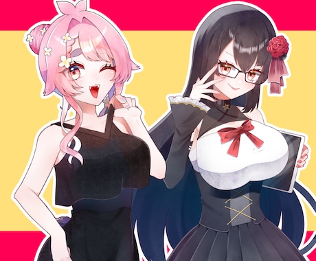 配信やSNSで使える人物イラスト描きます 配信・SNSで映える人物イラストを描きます！ イメージ2