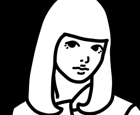太線くっきり！モノクロ似顔絵描きます 商用OK！SNS,名刺に。色は不要な白黒好きの方へ。 イメージ1