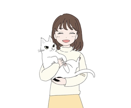 あなたとペットのイラスト描きます あなたとかわいいペットのシンプルイラストをお届けします イメージ1