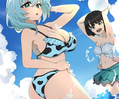 基本的にどんなイラストでも承っております アイコン絵から１枚絵、立ち絵なんかも大丈夫です！ イメージ1
