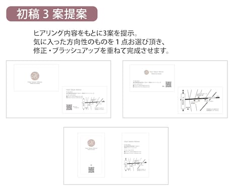 オシャレで印象的なショップカード作成します ハジメテでも安心！　丁寧に対応・サポートします！ イメージ2