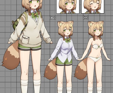 キャラクターデザイン立ち絵を作成できます 可愛くてキャッチーなアニメ風デザインが得意です！ イメージ2
