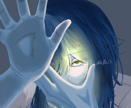 ダークで儚い雰囲気のオリキャライラスト描きます snsアイコン・一枚絵・創作キャラ対応 イメージ2