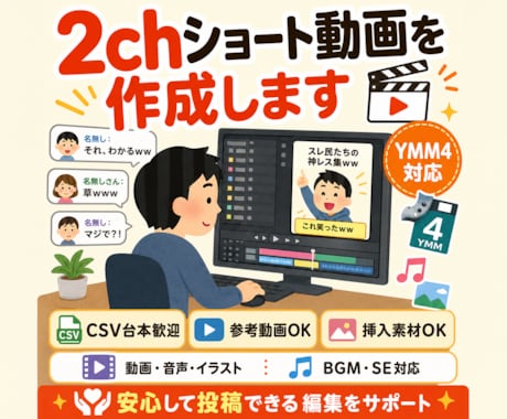 2chショート動画を作成します