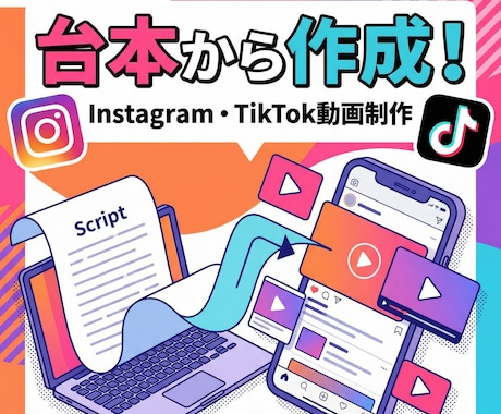 Instagram/TikTok動画制作いたします 企画・台本・編集込み、月1本から対応可能 イメージ1