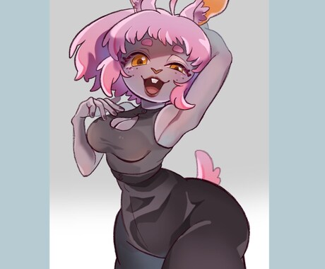 カッコ可愛いキャラクターイラストを描きます 人物透過お渡しします。サムネ、動画、返礼品にも イメージ2