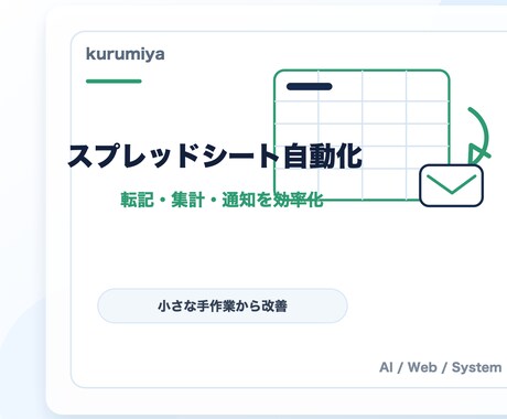 スプレッドシートを自動化します 転記・集計・通知作業を効率化します イメージ2