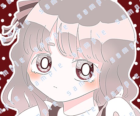 可愛い絵柄好き必見 女の子・男の子描きます キラキラ 可愛いアイコン イラスト ゆるふわ ほんわか イメージ2