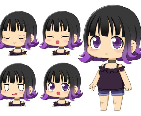 Live2D用のデフォルメイラスト描きます VTubeをやりたい方にキャラをデザイン！ イメージ1