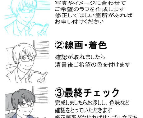 SNS・ブログに！商用可なシンプルアイコン描きます アナログタッチの線と色合いで男女どちらも優しい印象になります イメージ2
