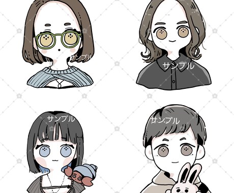 デフォルメでゆる可愛いアイコンをお描きします SNSなどに。スピード納品もご相談ください。 イメージ2