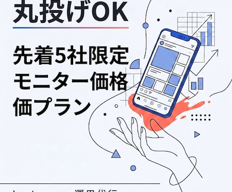 先着5名！プロがInstagram運用代行します インスタ/SNS運用代行/投稿代行/フィード投稿/リール投稿 イメージ1