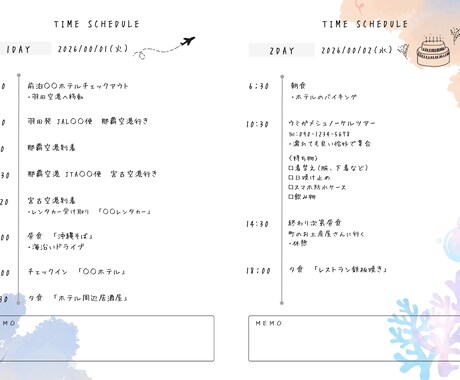 旅行しおりテンプレ簡単に作れます 5分で完成！Canva簡単編集・スマホOK｜カップル女子旅に イメージ2