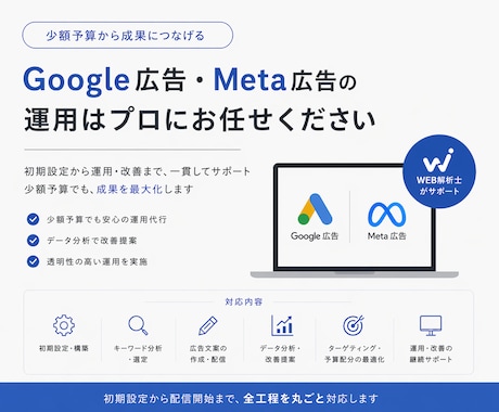 Googleリスティング&META広告運用します 丸投げOK！忙しくて手が回らない方のため広告運用代行 イメージ1