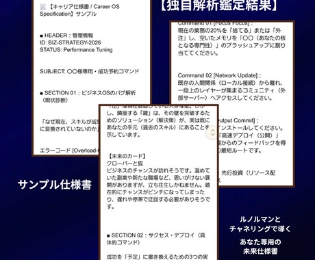 仕事OSを最適化|成功を予約する仕様書作成します 現状のバグを特定し、成果を出すための具体的コマンドをデプロイ イメージ2
