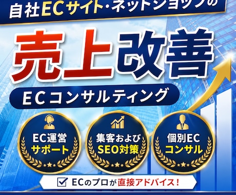 自社ECサイト運営をコンサルティングいたします 豊富な経験を持つEC専門家がECサイト運営の悩みを解決！ イメージ1