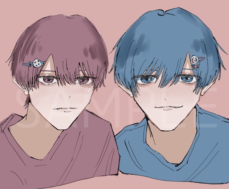 カッコイイ男の子や中性など描きます イラストで活動者様などのサポートしていきたいです イメージ2