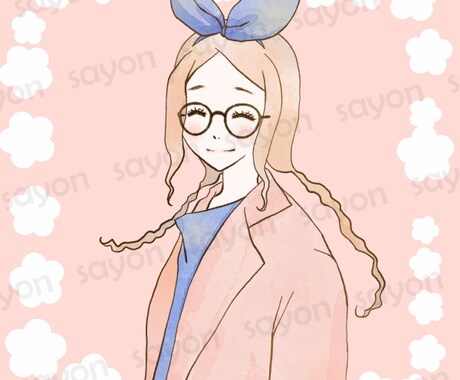 アイコンなどに/完成品イラストを販売しています 商用利用可！可愛い・おしゃれ・スタイリッシュ♪表情5種！ イメージ1