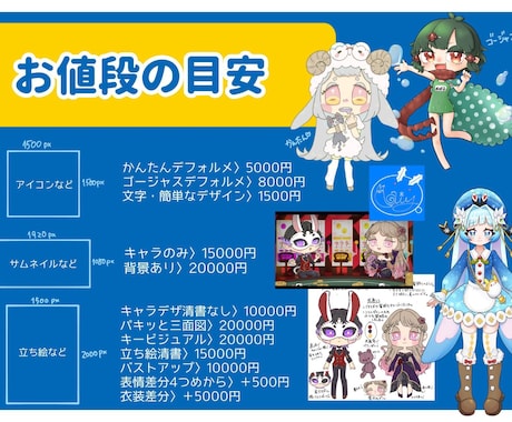 キャラクター描きます アイコンや動画用イラスト、立ち絵が必要な方へ イメージ2